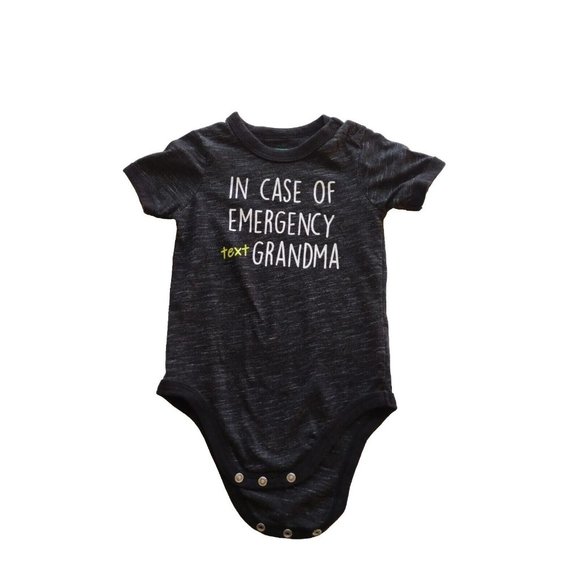 Garanimals One Piece Snap Bottom Baby 24 Months Set Of 2 Text Grandma - Picture 2 of 11